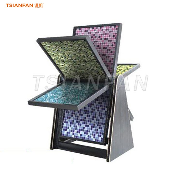 Rotating Mosaic floor display stand 360 degree exhibition stand