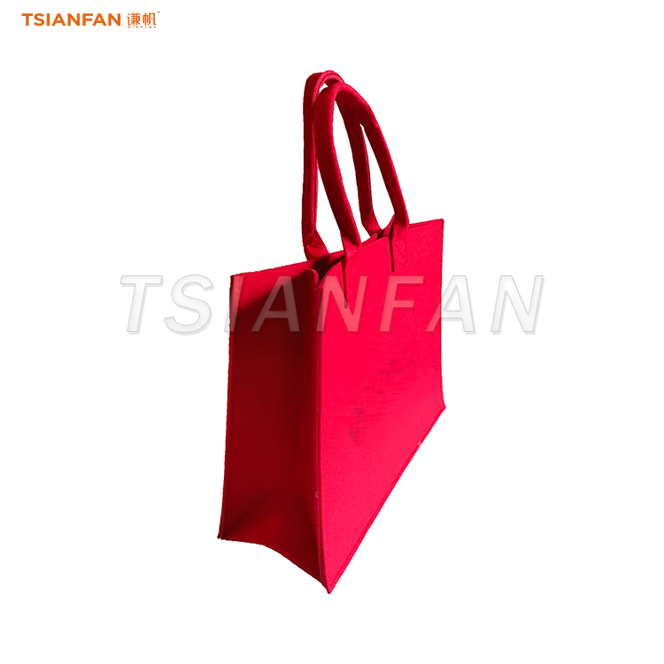 Flannel handbag red customized model