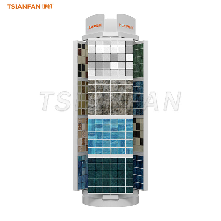 mosaic tile rotatable display rack floor tiles display-MZ2109