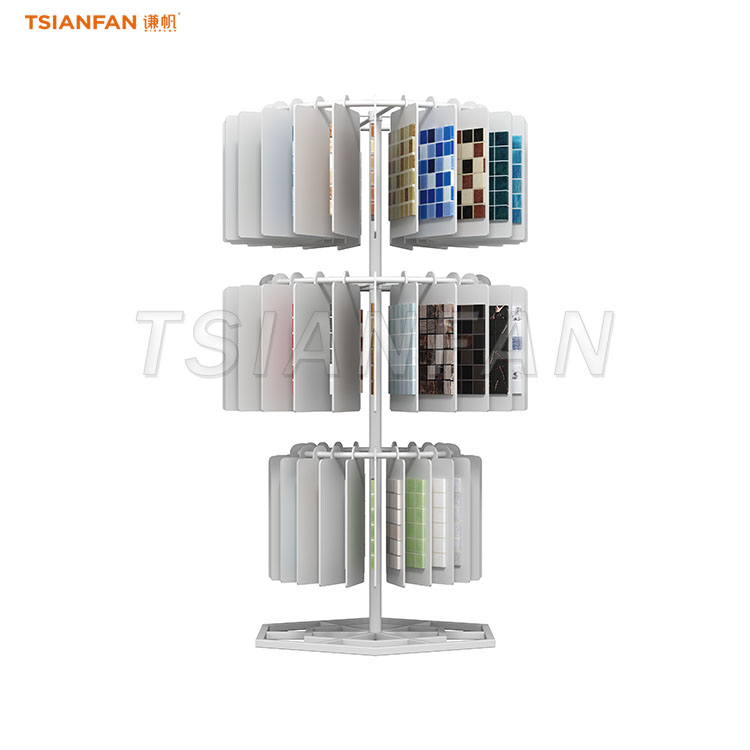 rotatable mosaic display stand floor tile display rack-MZ2105