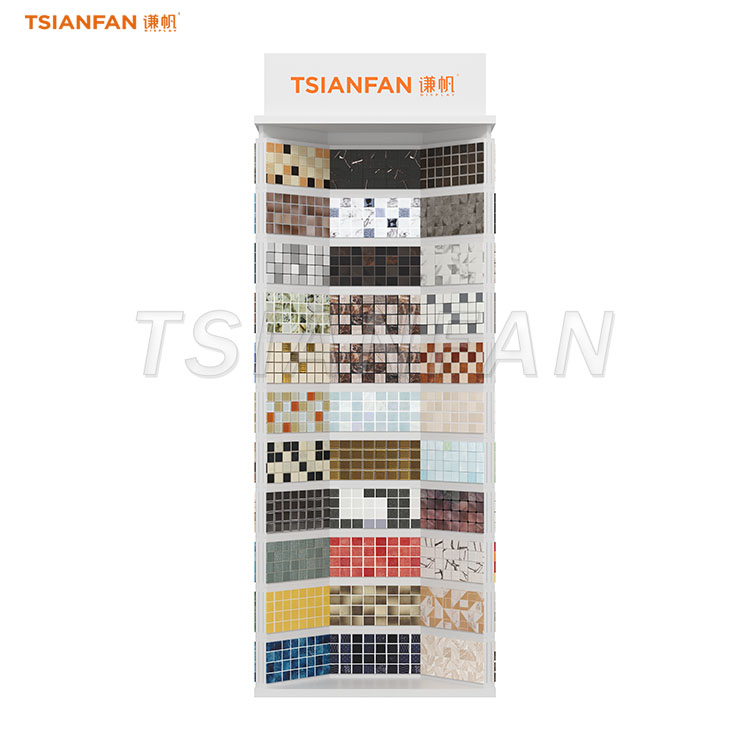 mosaic grid stand tiles display rack-ML995